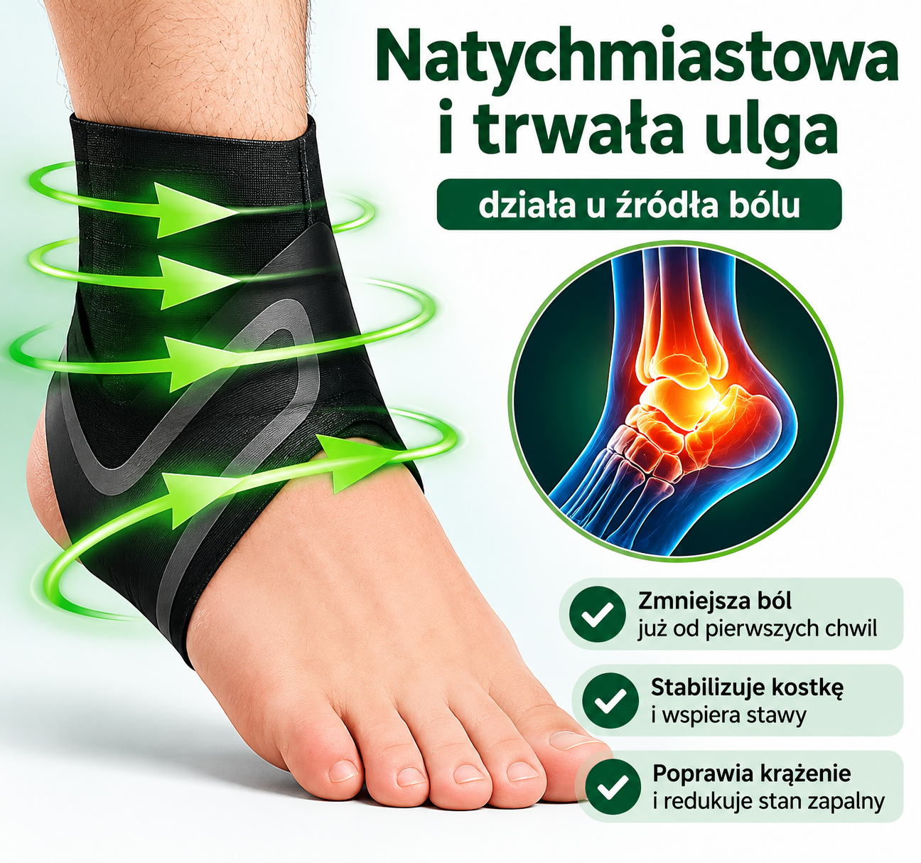 StabiStep — Regulowana orteza, która stabilizuje kostkę i pomaga zmniejszyć dyskomfort przy chodzeniu. - obrazek 4